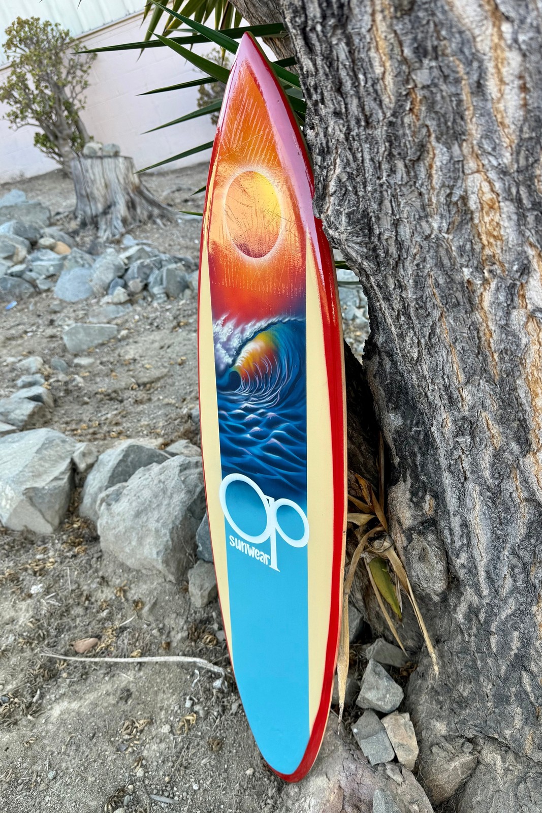 Ocean Pacific OP Vintage Style Eclipse Decorative Surfboard Wall Plaque 39″ x 10
