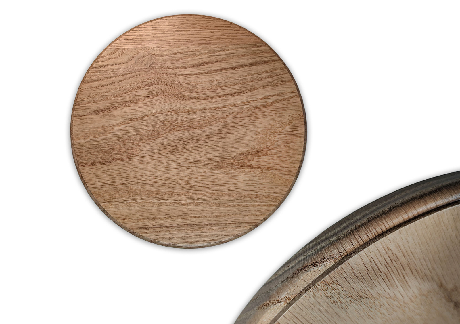 Premium Circular Red Oak Plaque – Versatile Round Wooden Blank