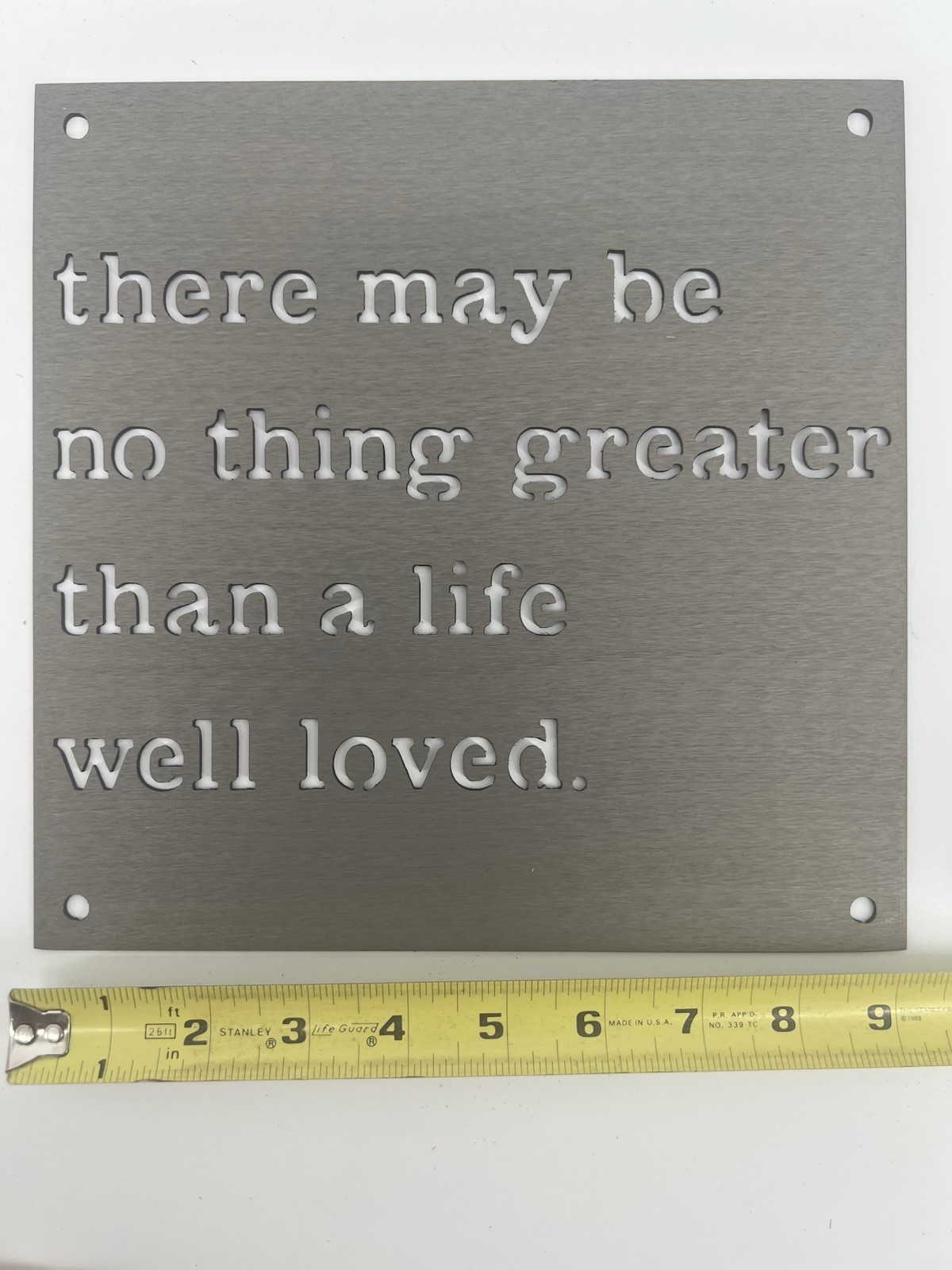 Magnolia JDH Iron Designs Wall Sign “There May Be No Thing Greater..” 9 X 9 In