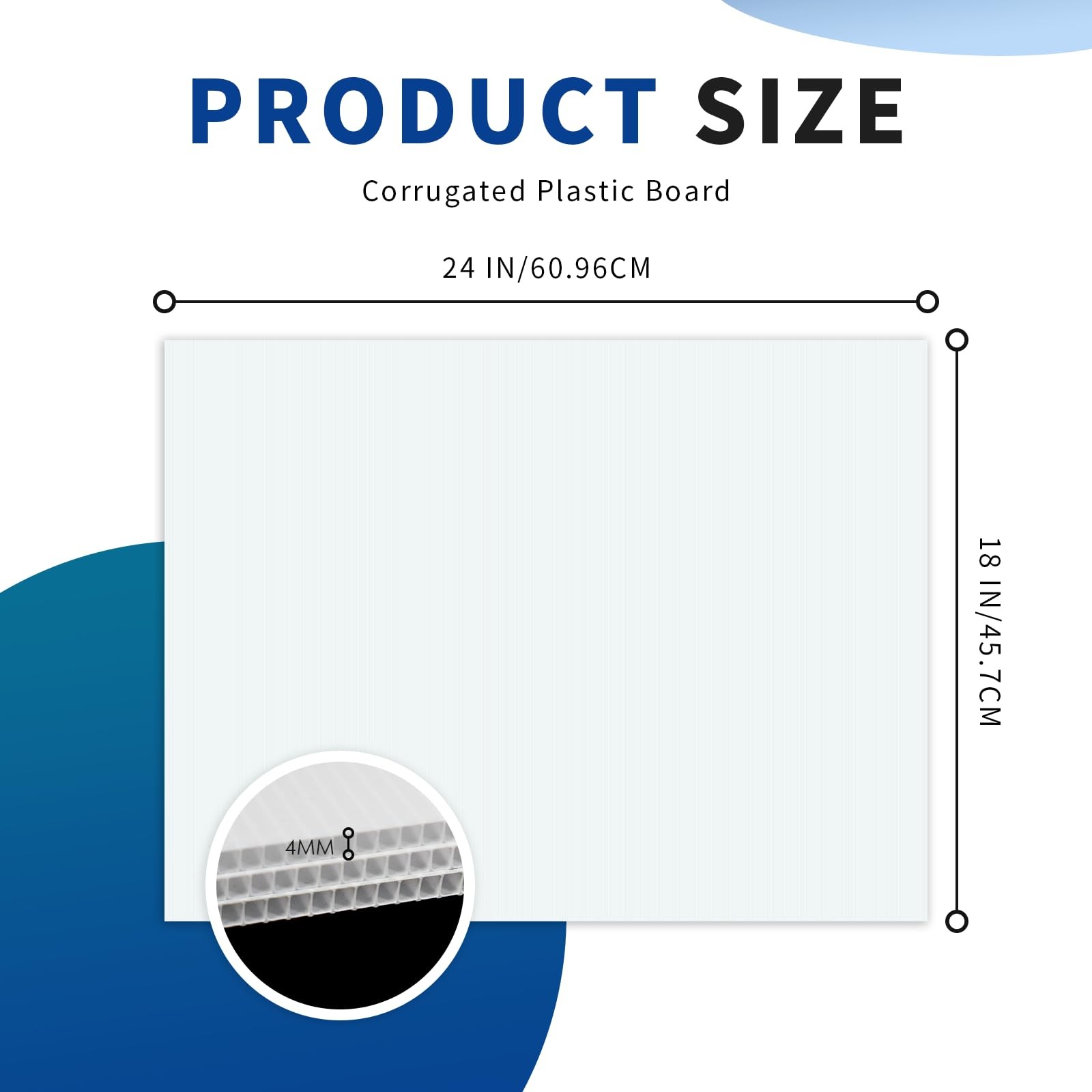 20 Pack Large Blank Yard Signs with 18 x 24″, Corrugated Plastic Board for Es…