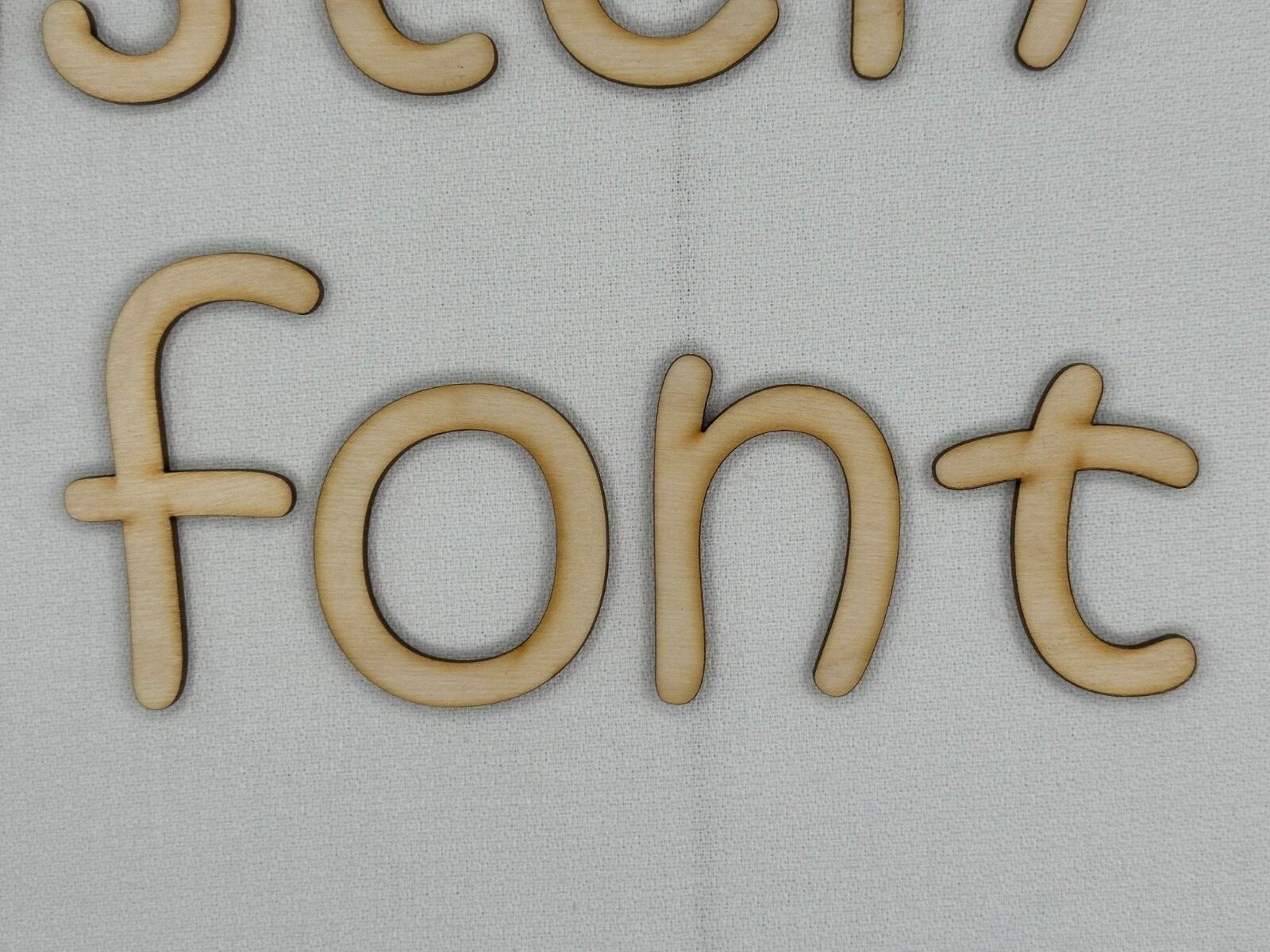 Laser Cut Unfinished Wood Letters or Numbers Kristen ITC Font Craft Cutout