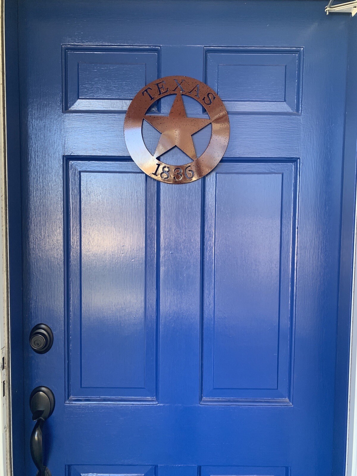 Texas 1836 Metal Barn Star 11.5″ Glossy Finish Wall Plaque Sign