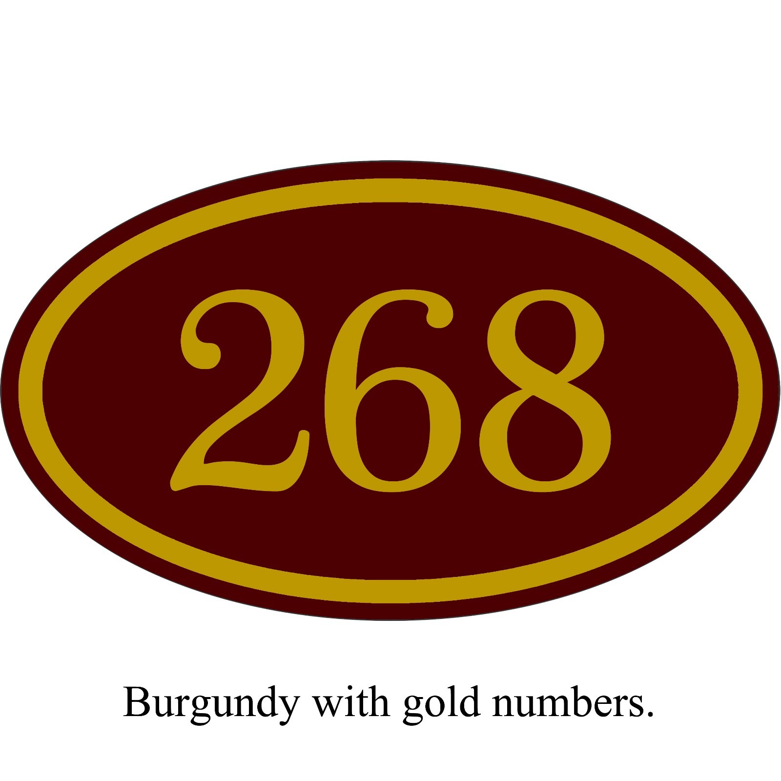 Personalized House Address Number Sign Aluminum Plaque 12″ x 7″ Custom Colors