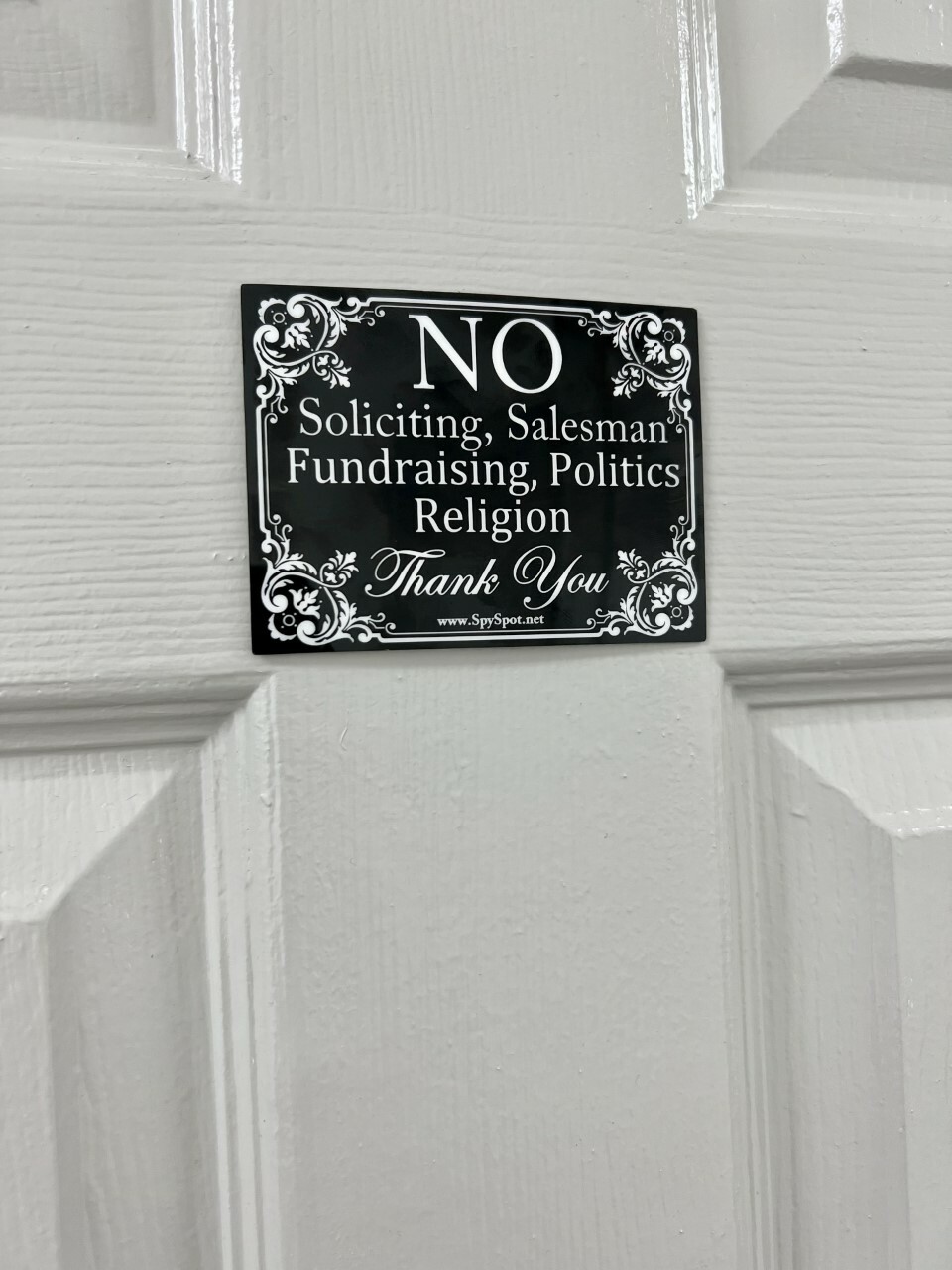 2 Pack of No Soliciting Sign Sticker Vinyl for Door Window Weatherproof Decal