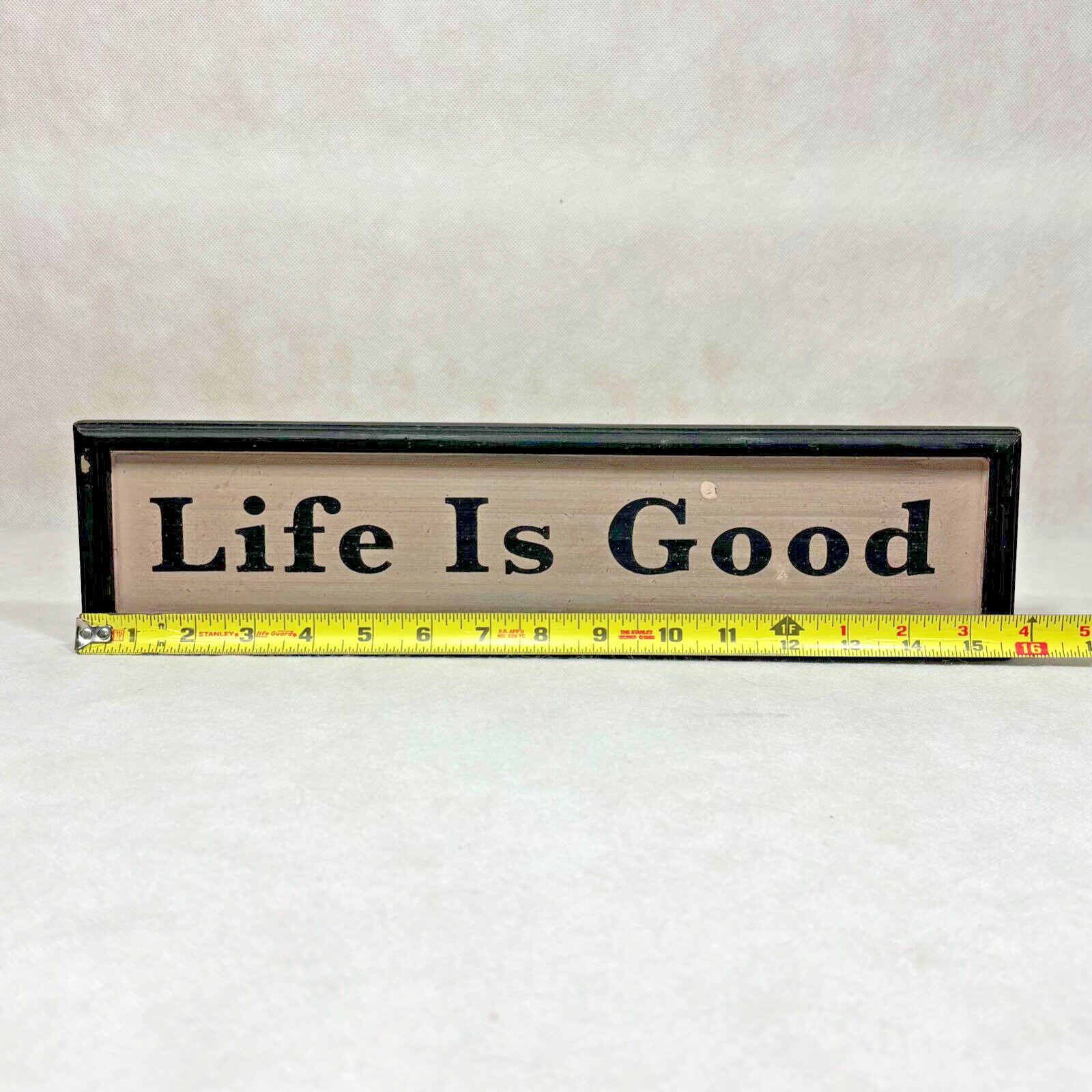 Life Is Good Wall Sign 16″ Distressed Framed Art Decoration