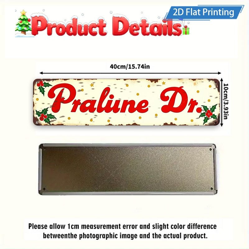 Vintage Praline Dr Metal Street Sign 10.16X40.64 cm