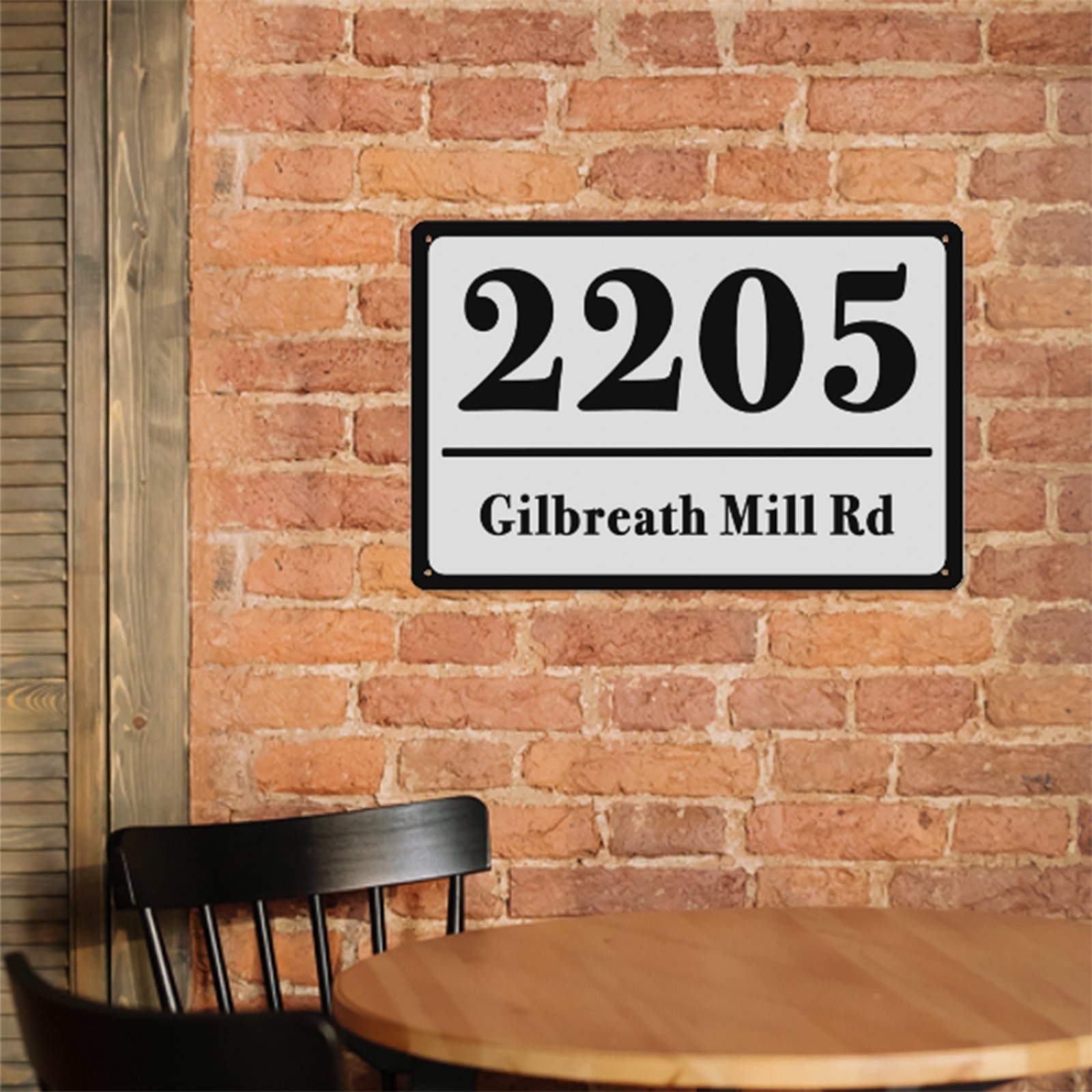 12″ x 8″ Customized Aluminum House Number Plaque Personalized Home Address Sign