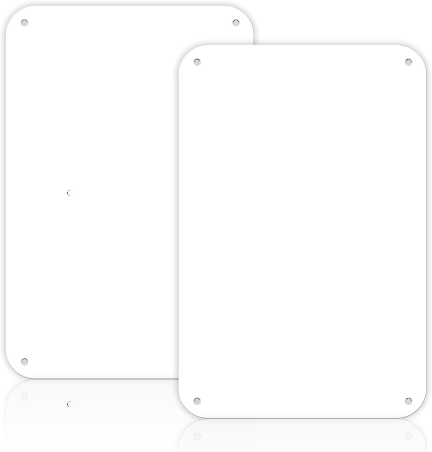 2 Pack White Blank Metal Sign, 10X7 Inch Blank Aluminum Sign for DIY, Rust-Free,