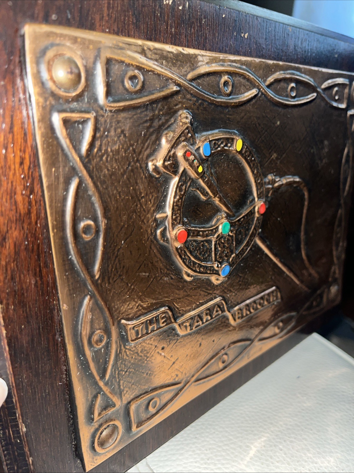 VTG 8”x10” Irish Handmade Copper Sign Plaque “The Tara Brooch” W/Label Rathbanna