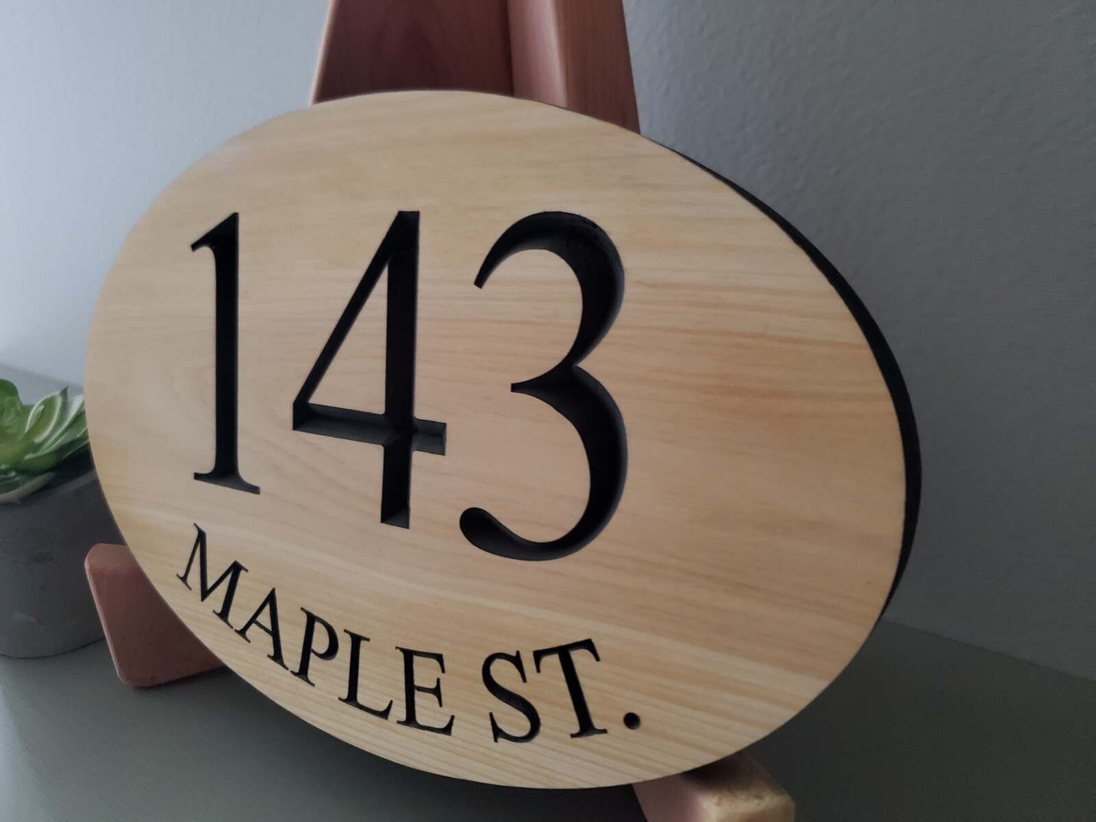 Address Sign Street Name House Number Plaque Carved Wood Custom Personalized