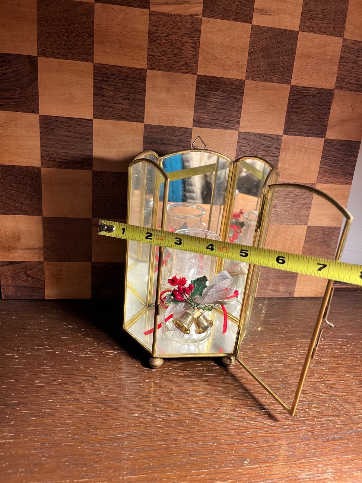 Metal, Glass and Mirrored Decorative Standing or Wall Mounted Box