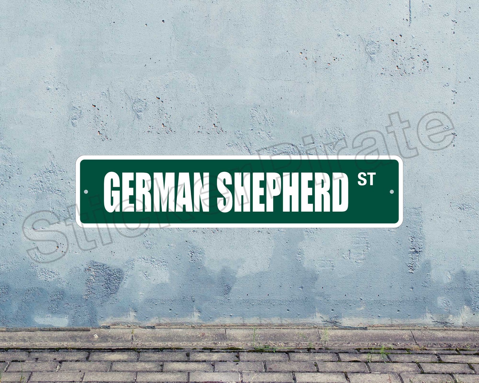 *Aluminum* German Shepherd 4″ x 18″ Metal Novelty Street Sign SS 1532