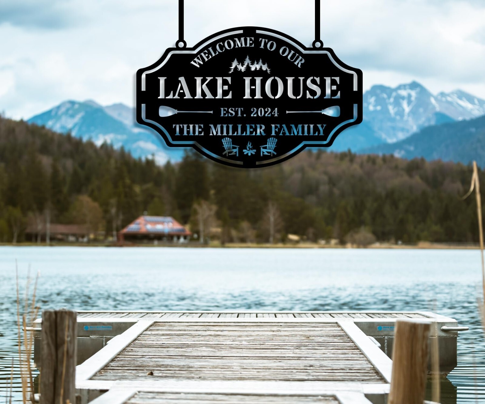 Personalized Metal Lake House Sign, Custom Metal Lake Sign, Custom Metal Sign,