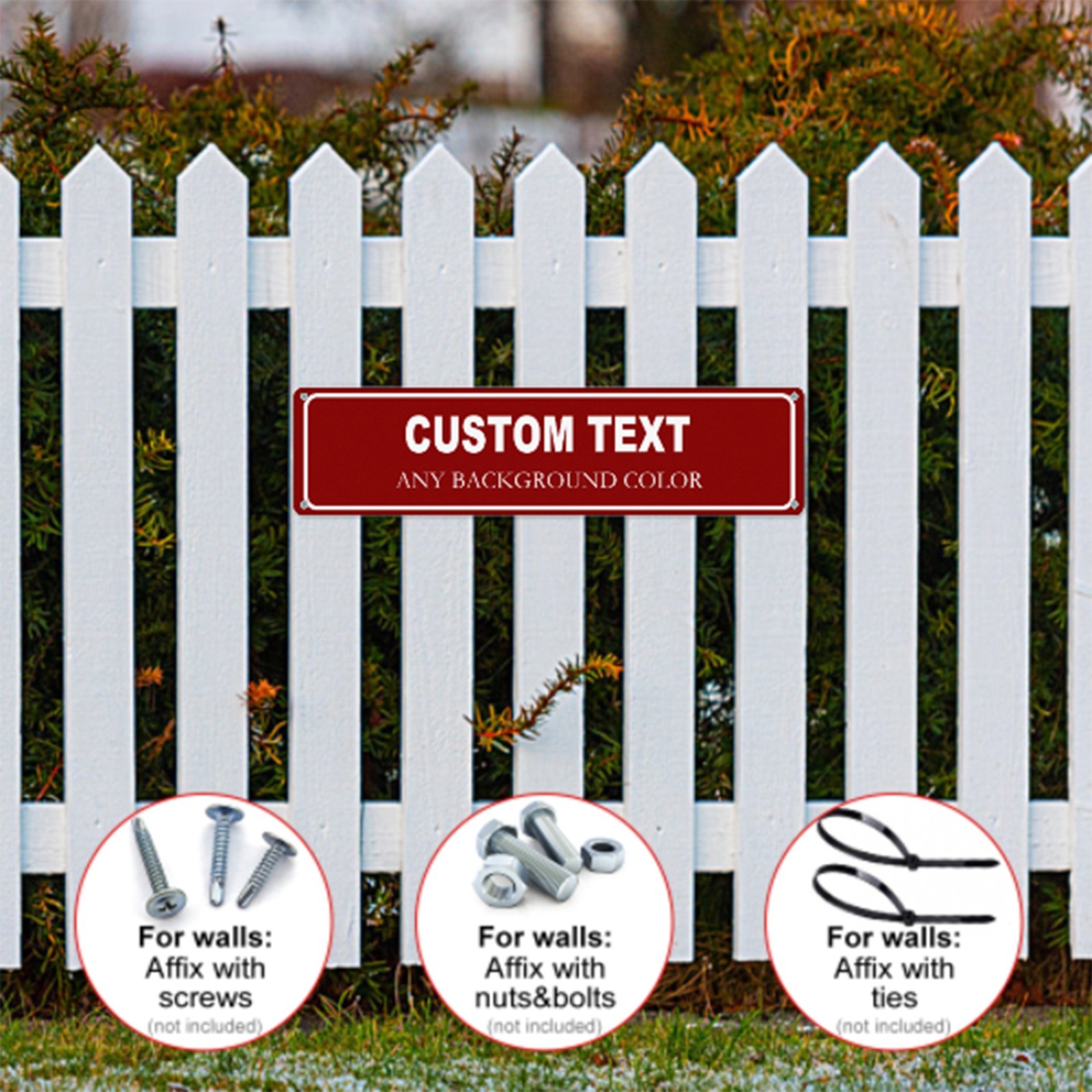16″ x 4″ Custom Aluminum Metal Sign Personalized Your Own Text Message Sign