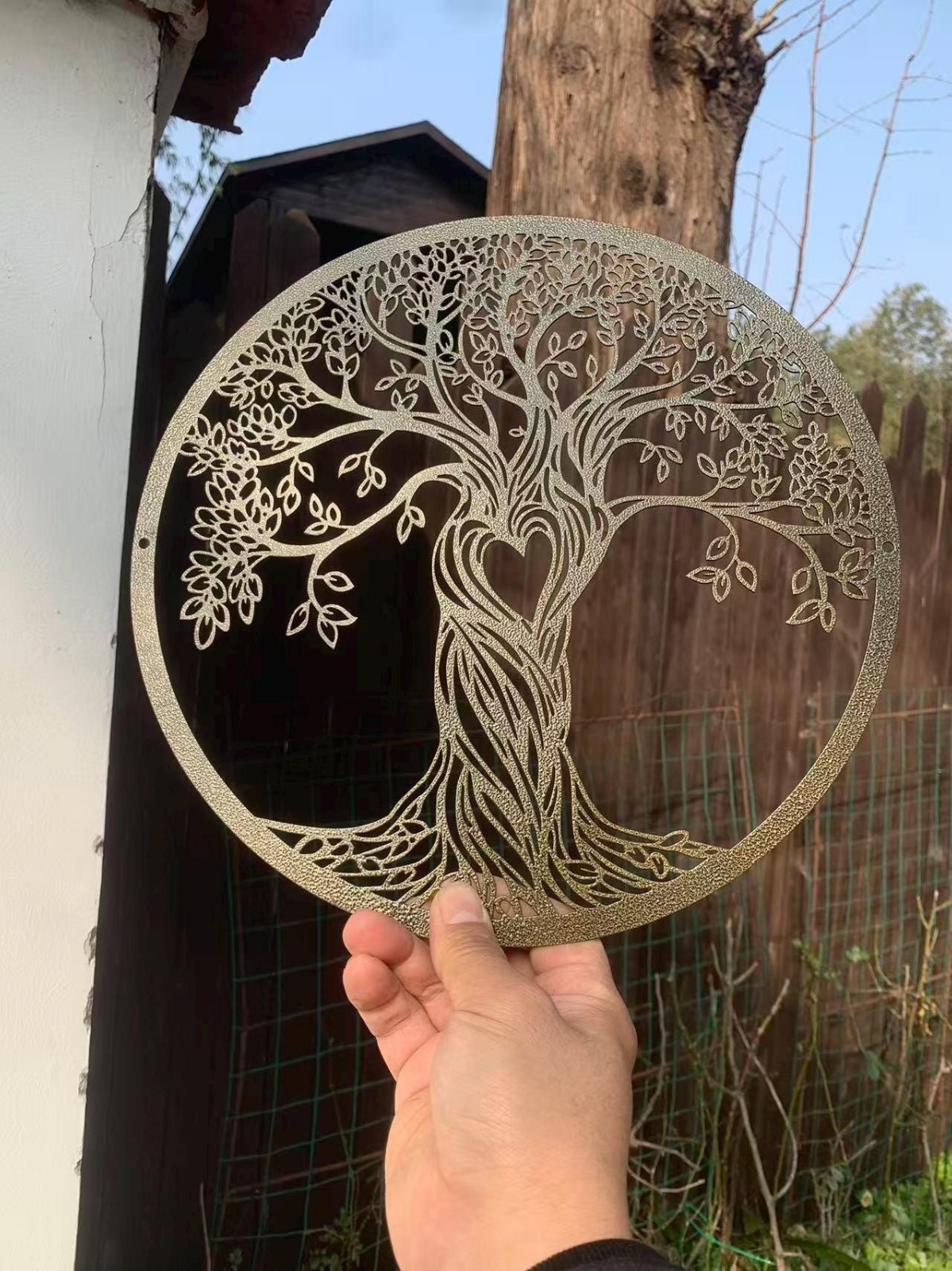 Tree Of Life Metal Wall Hanging Mural, Large Metal Tree of Life Design Wall Art