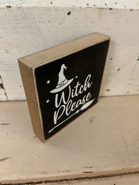 Set of 3 | 4×4 in Block Sign | Fall/Halloween Theme