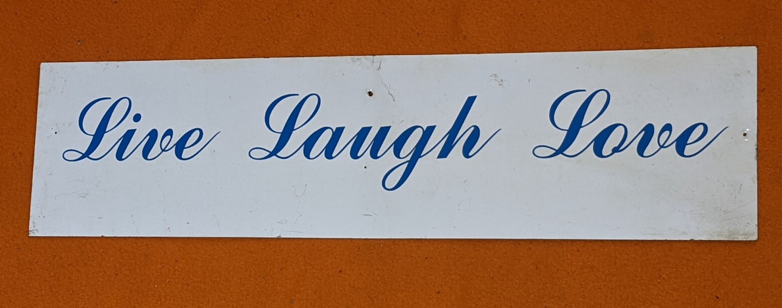 Live Laugh Love White Metal Sign Art Decor 24″ x 6″