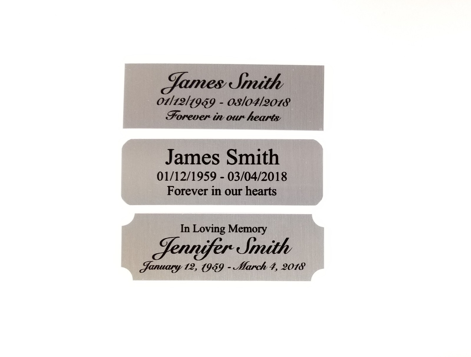 1×3 Custom Engraved Sublimation Aluminum Plate Plaque Name Tag Trophy Urn