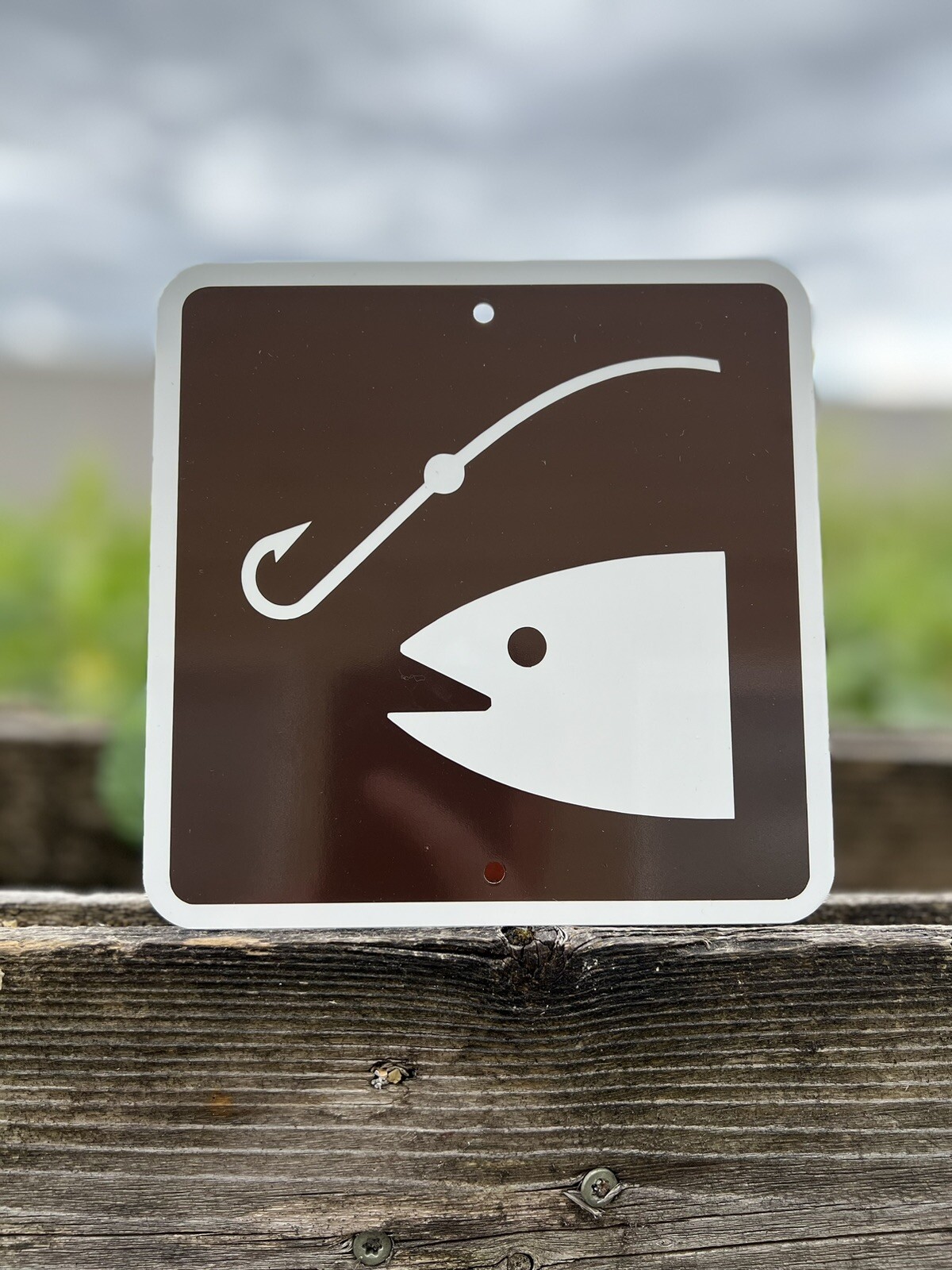Fishing Area Metal Parks & Recreation Lake River Sign 6″x6″ NEW