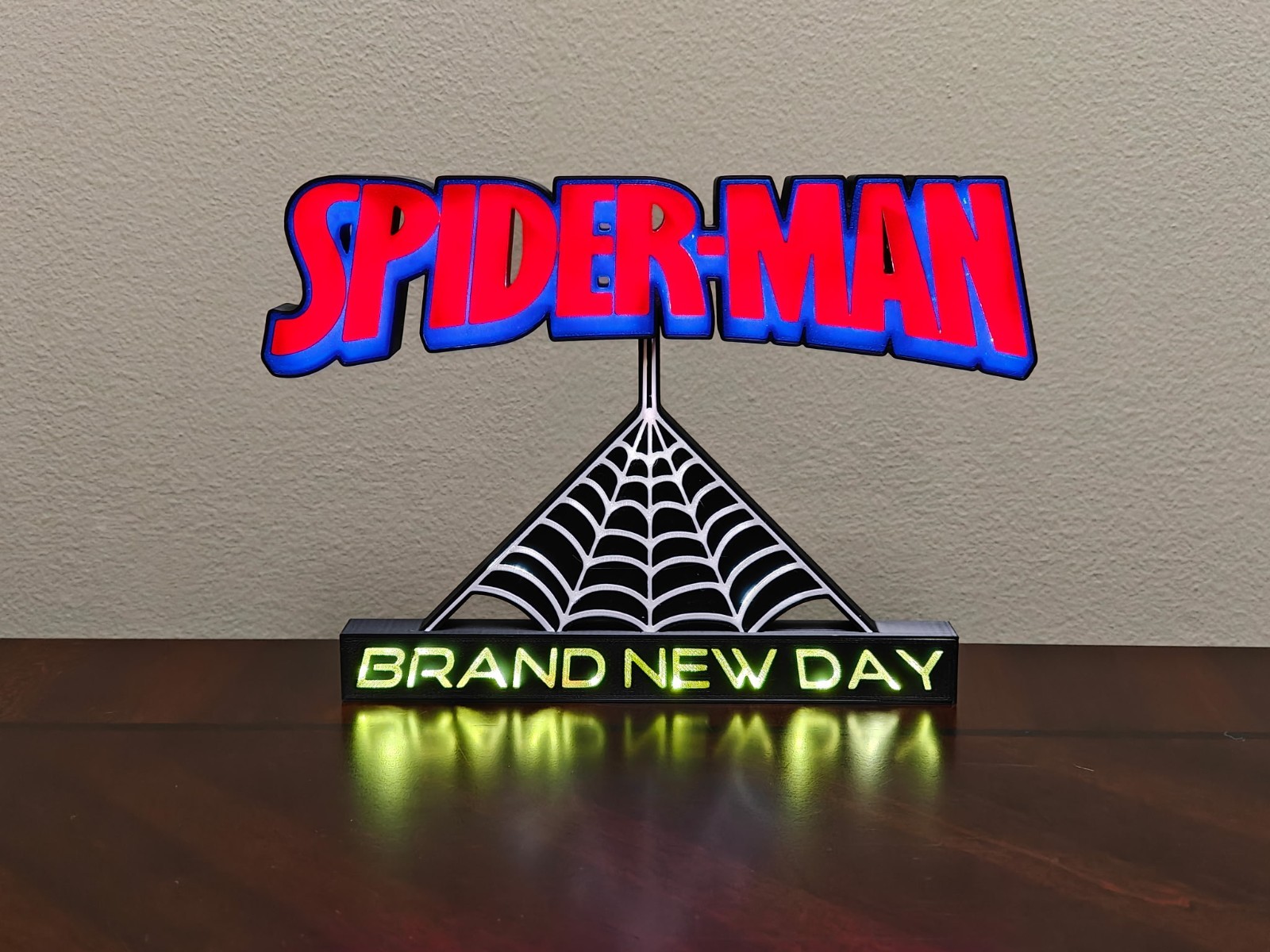 Spider-Man LED Decoration – Marvel light-up wall sign – Brand New Day Desk Lamp