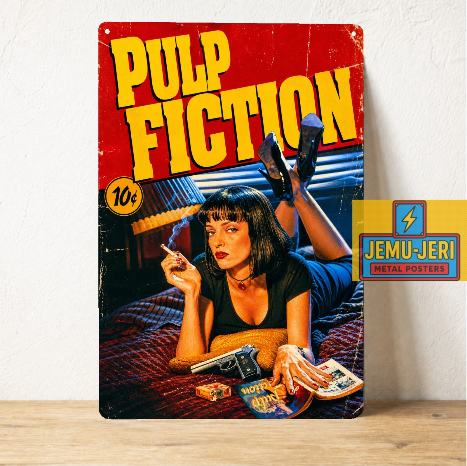 Pulp Fiction Movie Metal Poster – Film Collectable Tin Sign – Size 8*12inch