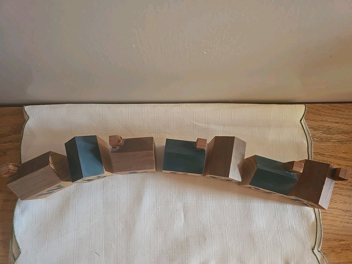 Wooden Blocks Welcome Houses Country Farmhouse Decor Rustic Wood