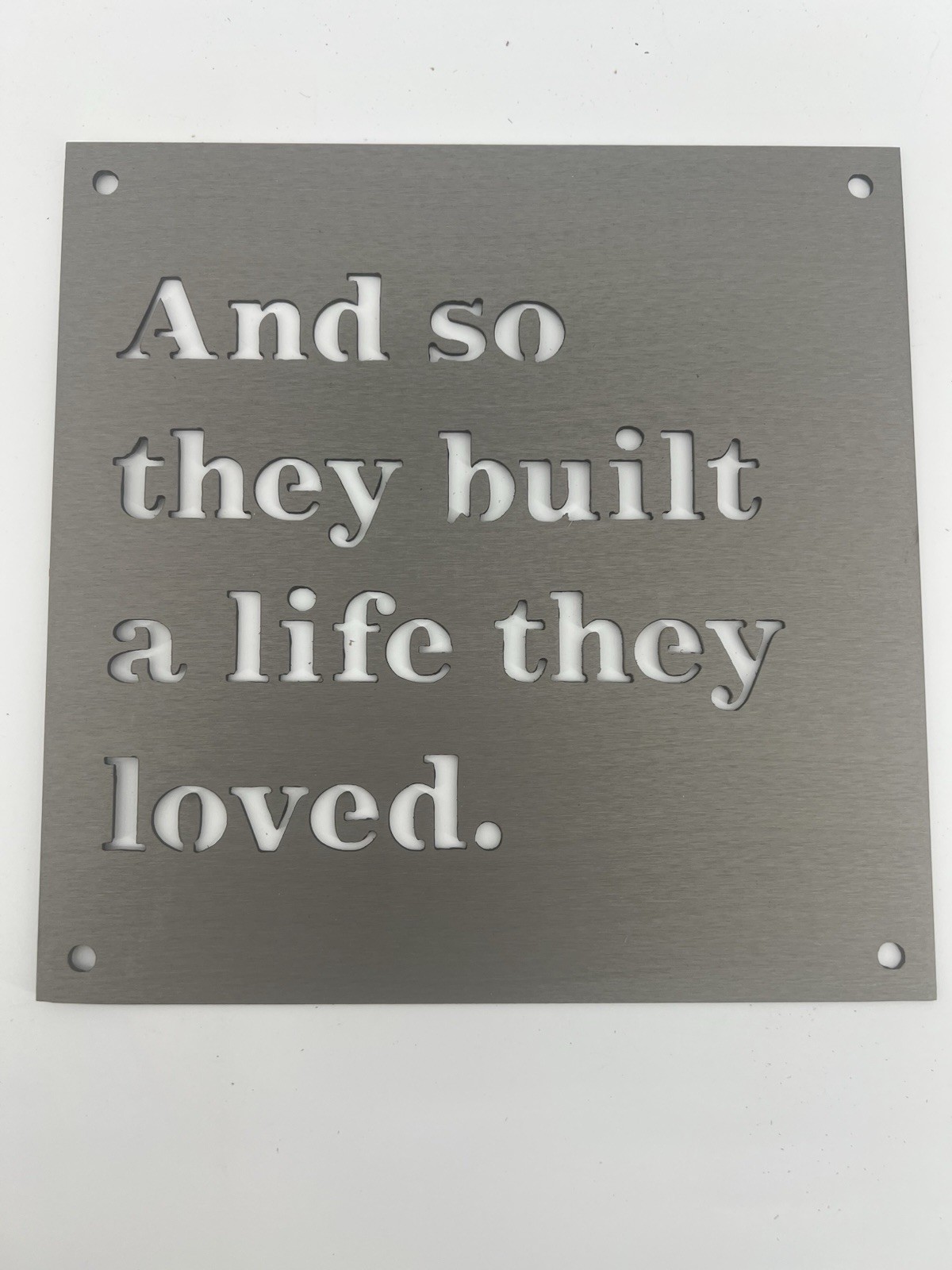 Magnolia JDH Iron Designs Wall Sign And So They Built A Life They Loved 9” X 9”