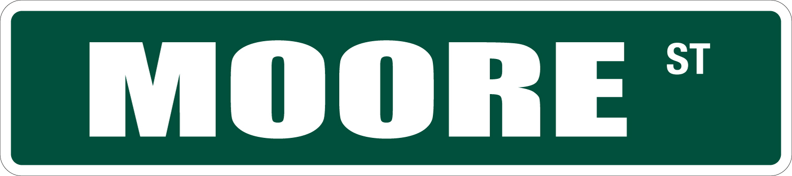 *Aluminum* Moore 4″ x 18″ Metal Novelty Street Sign SS 2654