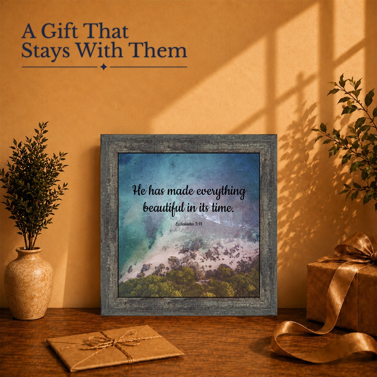 He Has Made Everything Beautiful, Ecclesiastes 3:11, Coastal Framed Picture