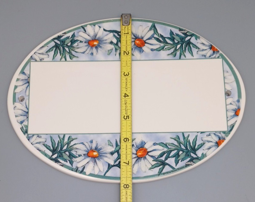 Olive Street Pottery Floral Ceramic Oval Custom Address Welcome Plaque
