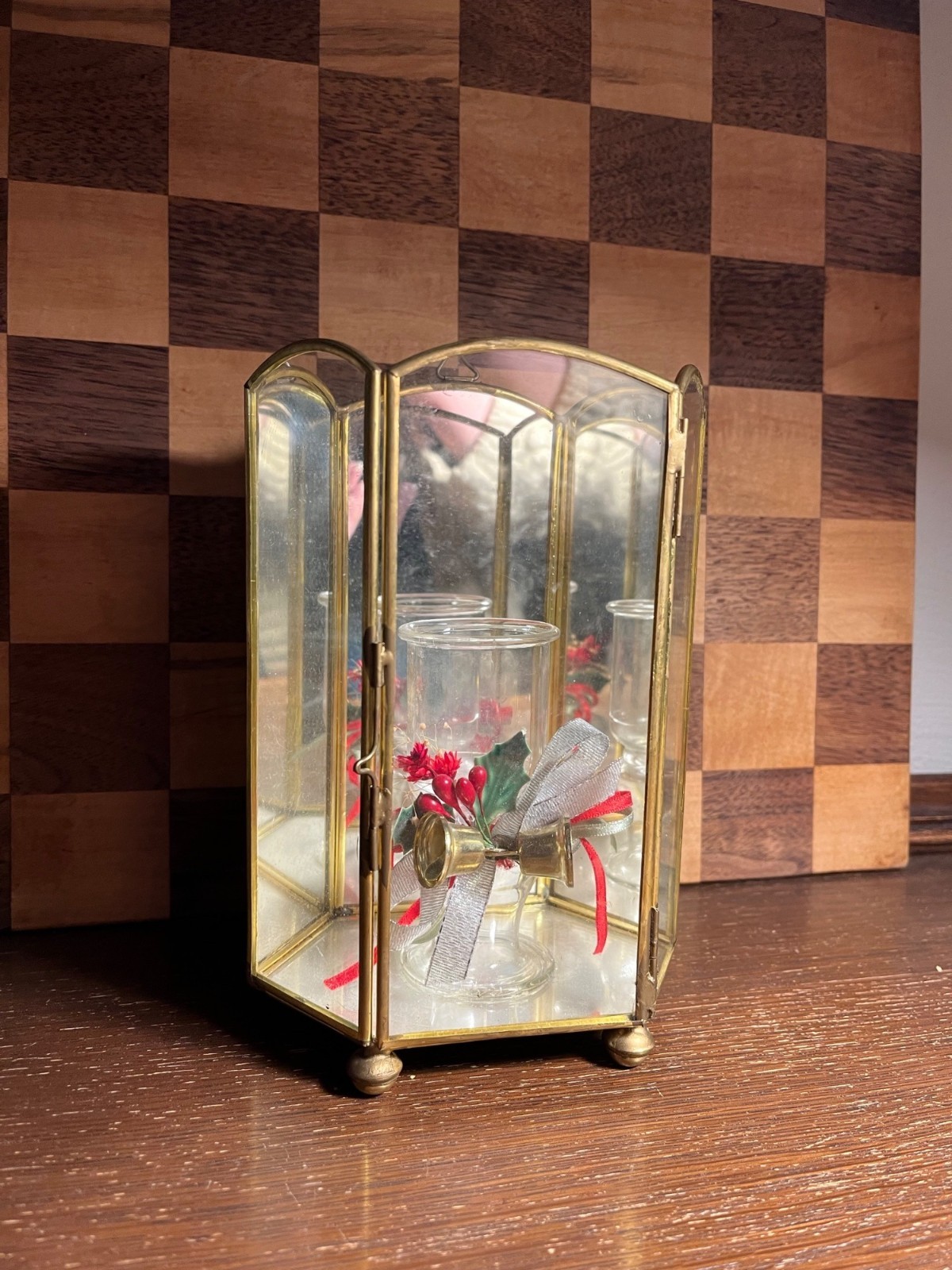 Metal, Glass and Mirrored Decorative Standing or Wall Mounted Box