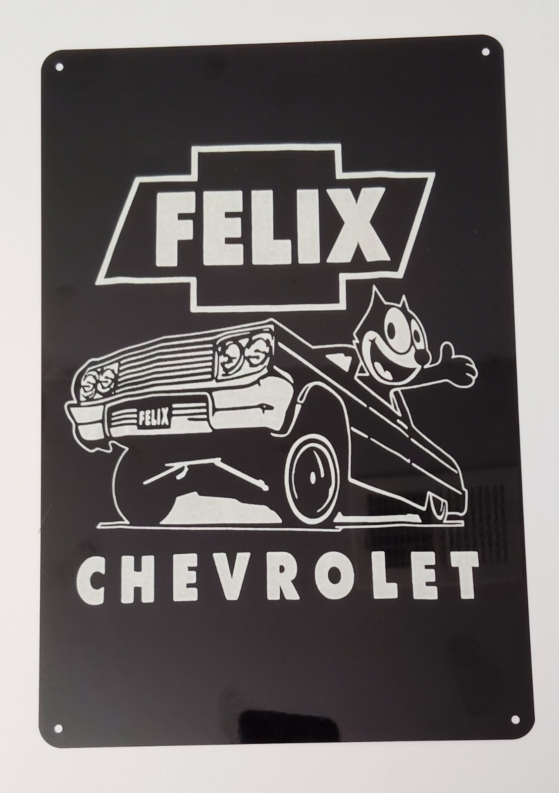 Felix The Cat Sign Measures 8 X12 Glossy Finish Comes with Screws Aluminum New
