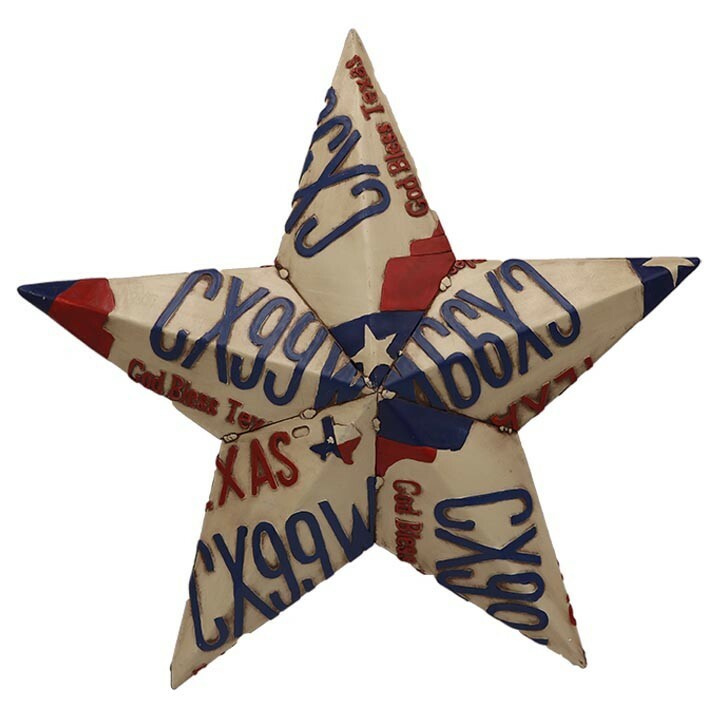 Texas License Plate 3D Hanging Star Large wall art, USA seller – Texas 