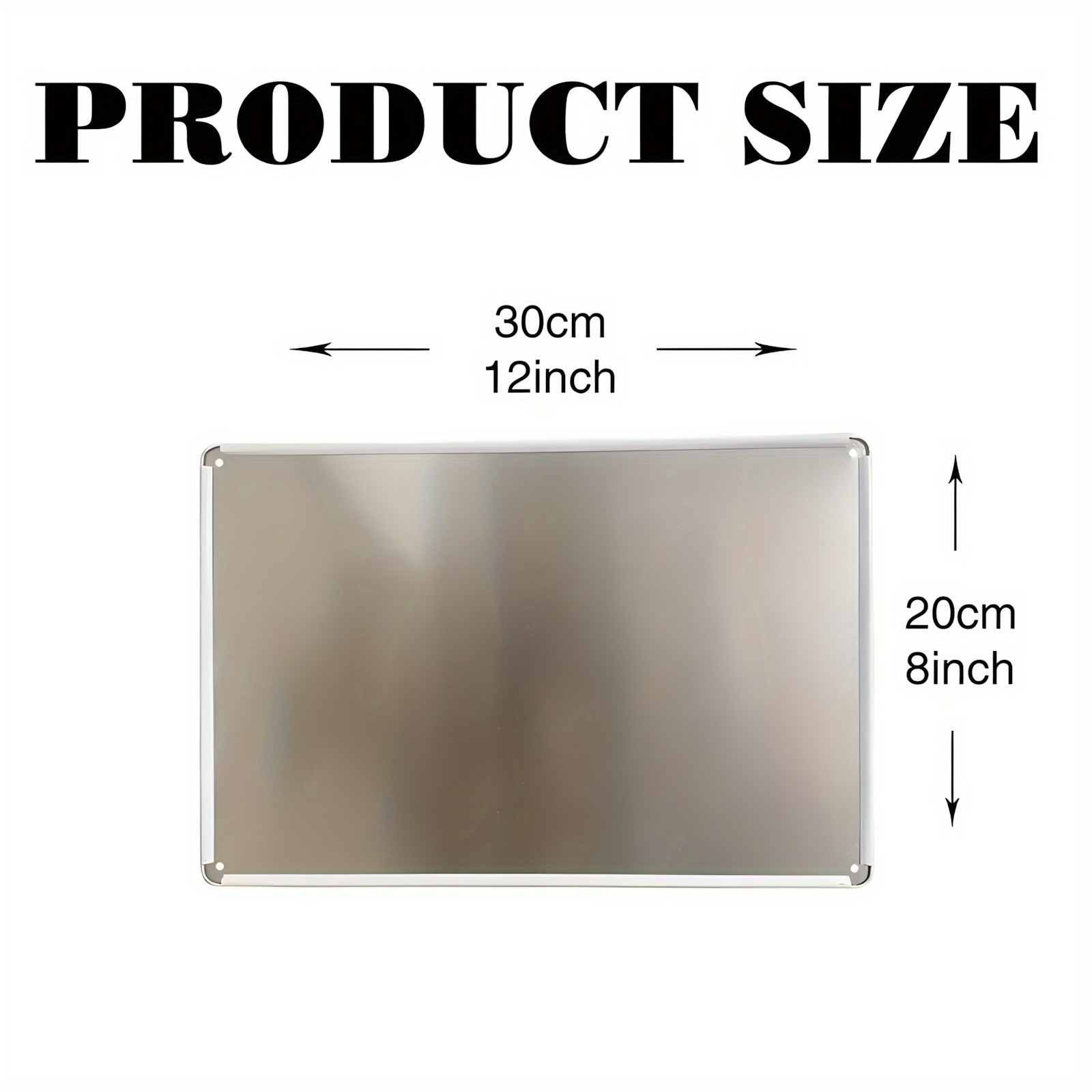 Vintage Metal Wall Sign 8×12 Inch Distressed White & Brown Tin Plaque