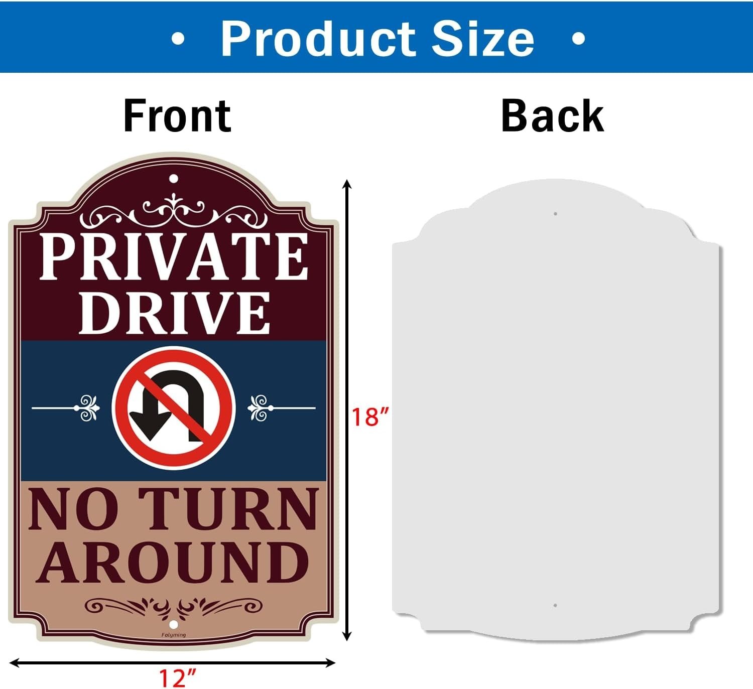 Weatherproof Private Property Access Signs 18×12″ 2 Pack