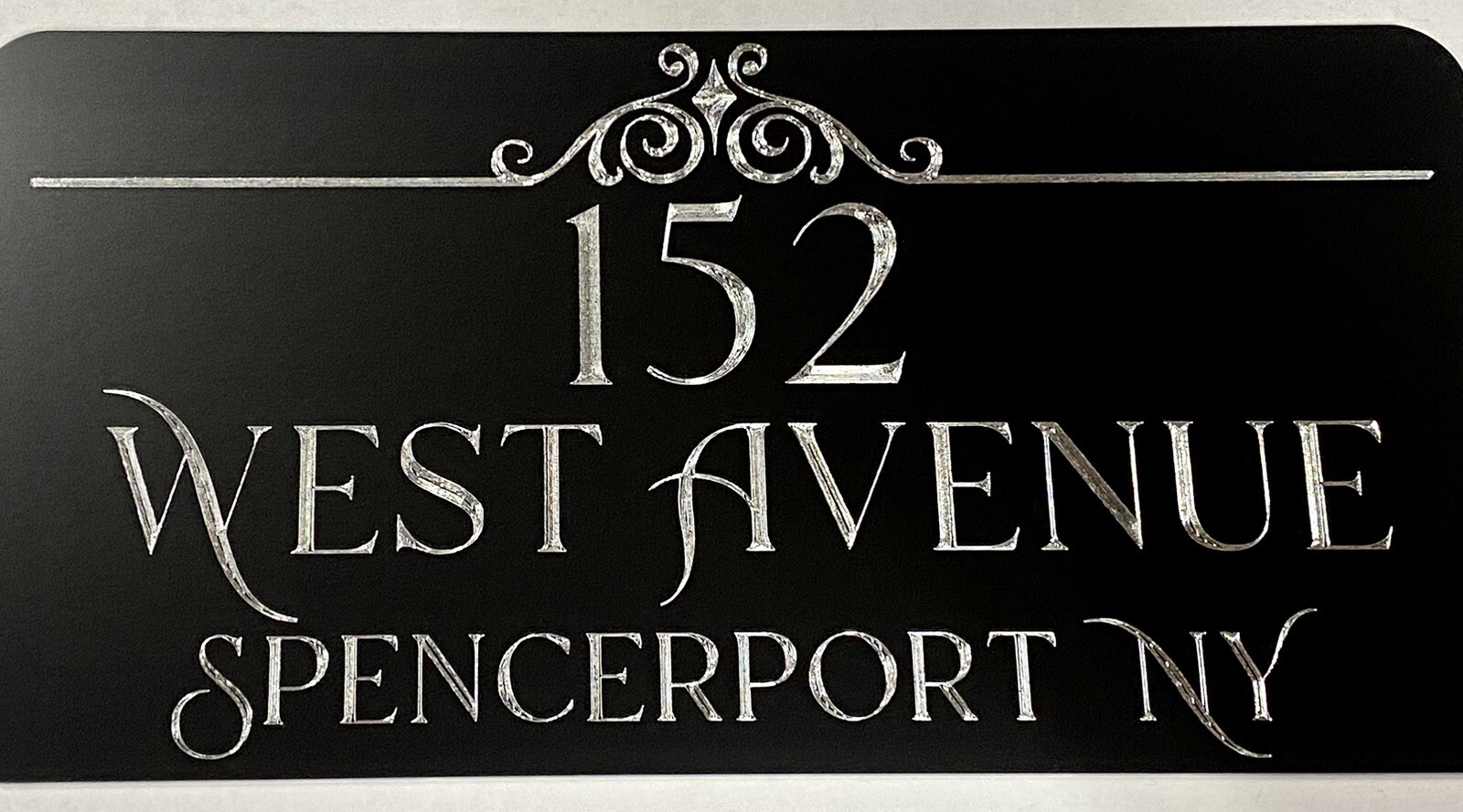 Engraved Personalized Custom House Home Number Street Address Metal 12×6 Sign
