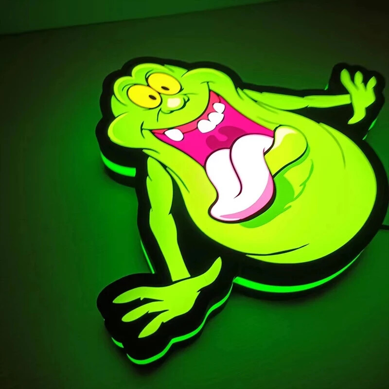 Ghostbusters 3D Printed LED Lightbox Wall Sign Gameroom Decor Children Gift