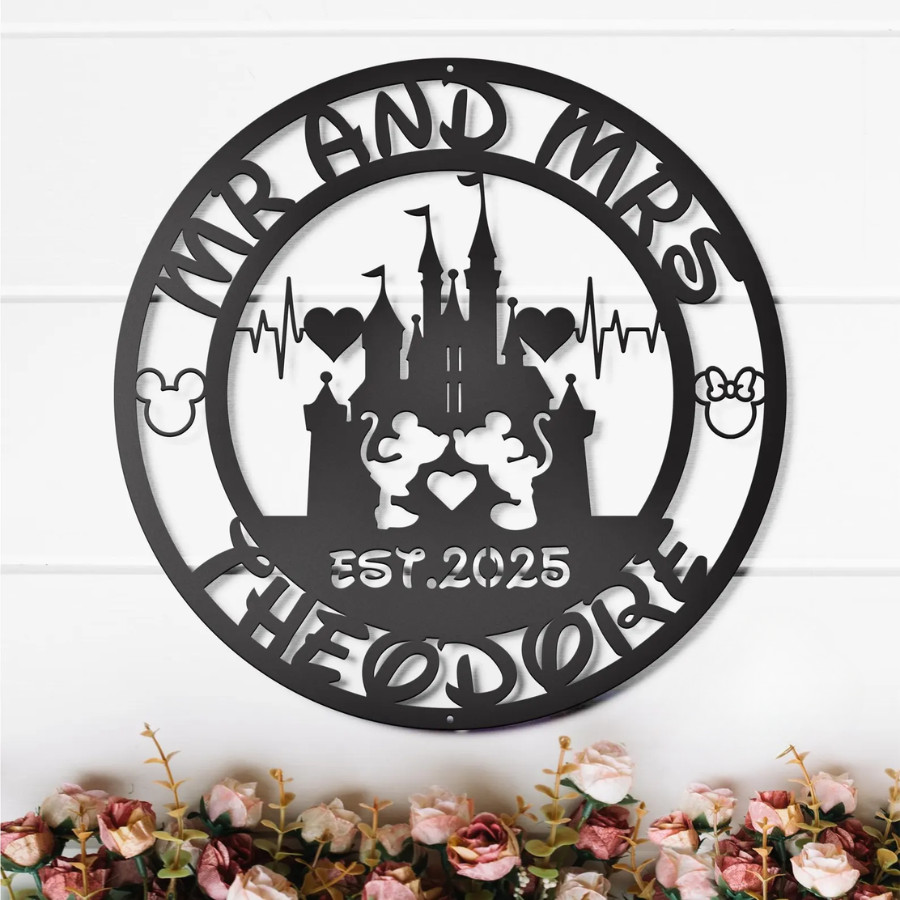 Personalized 40th Anniversary Metal Sign, Custom Couple Wall Art Gift