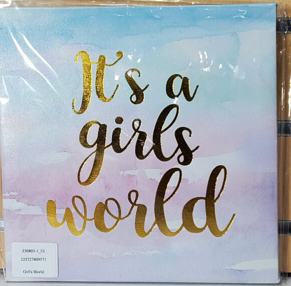 Blush Gold Feminine Wall Decor 8×8 Canvas Wood Sign Glam Chic Choose Design