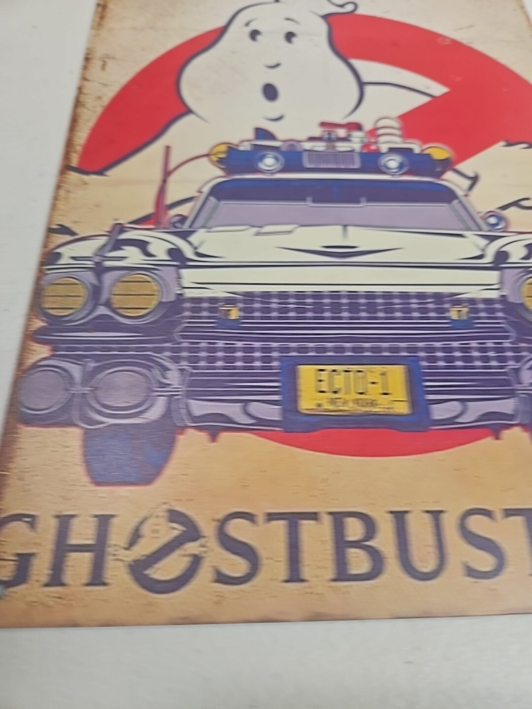 Ghostbusters, Who Ya Gonna Call? Rustic-looking Tin Sign, 8×12