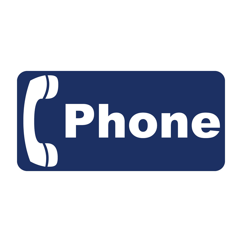Phone Blue Retro Vintage Style Metal Sign – 8 In X 12 In With Holes