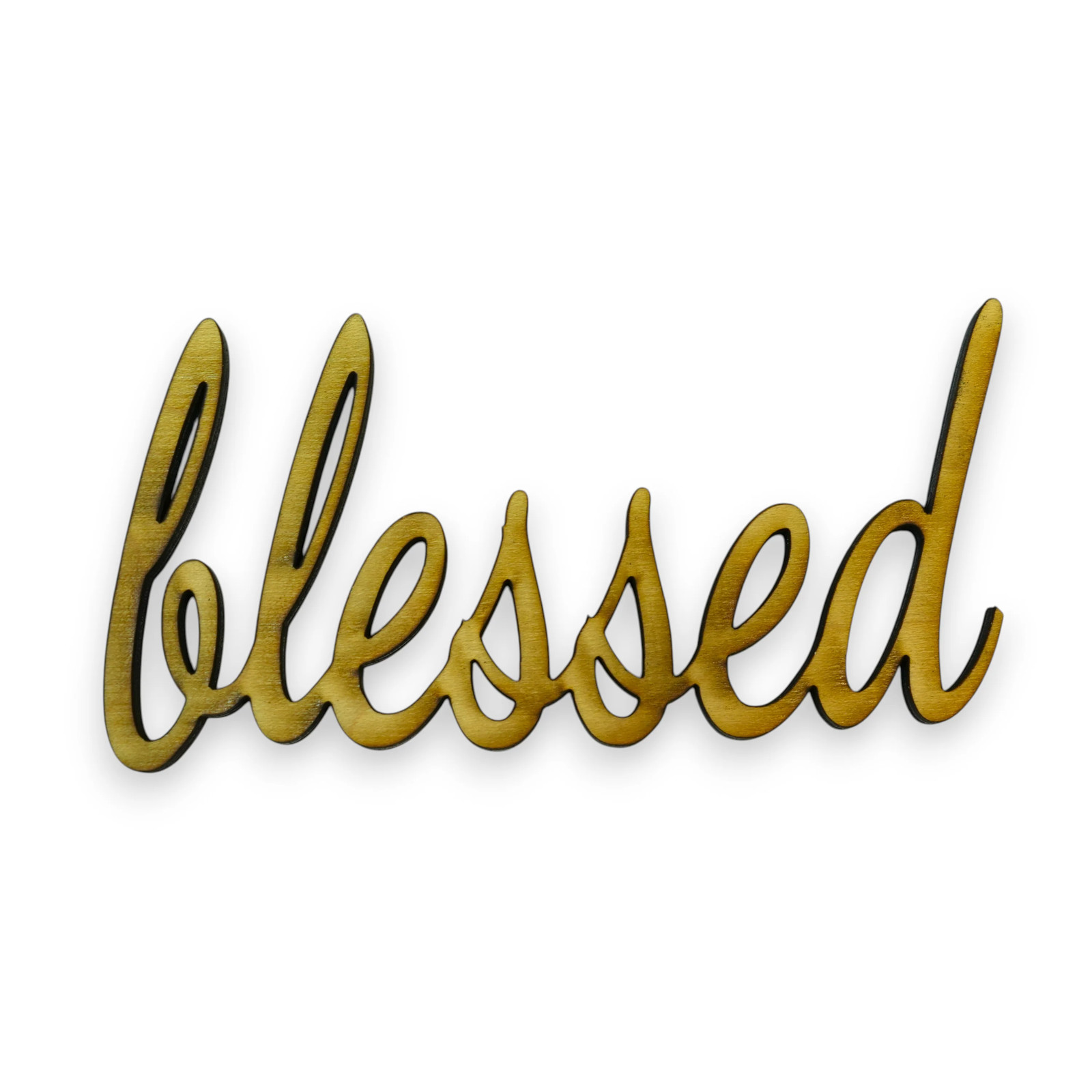 Signs – blessed family faith memories – All 4 – Raw Wood