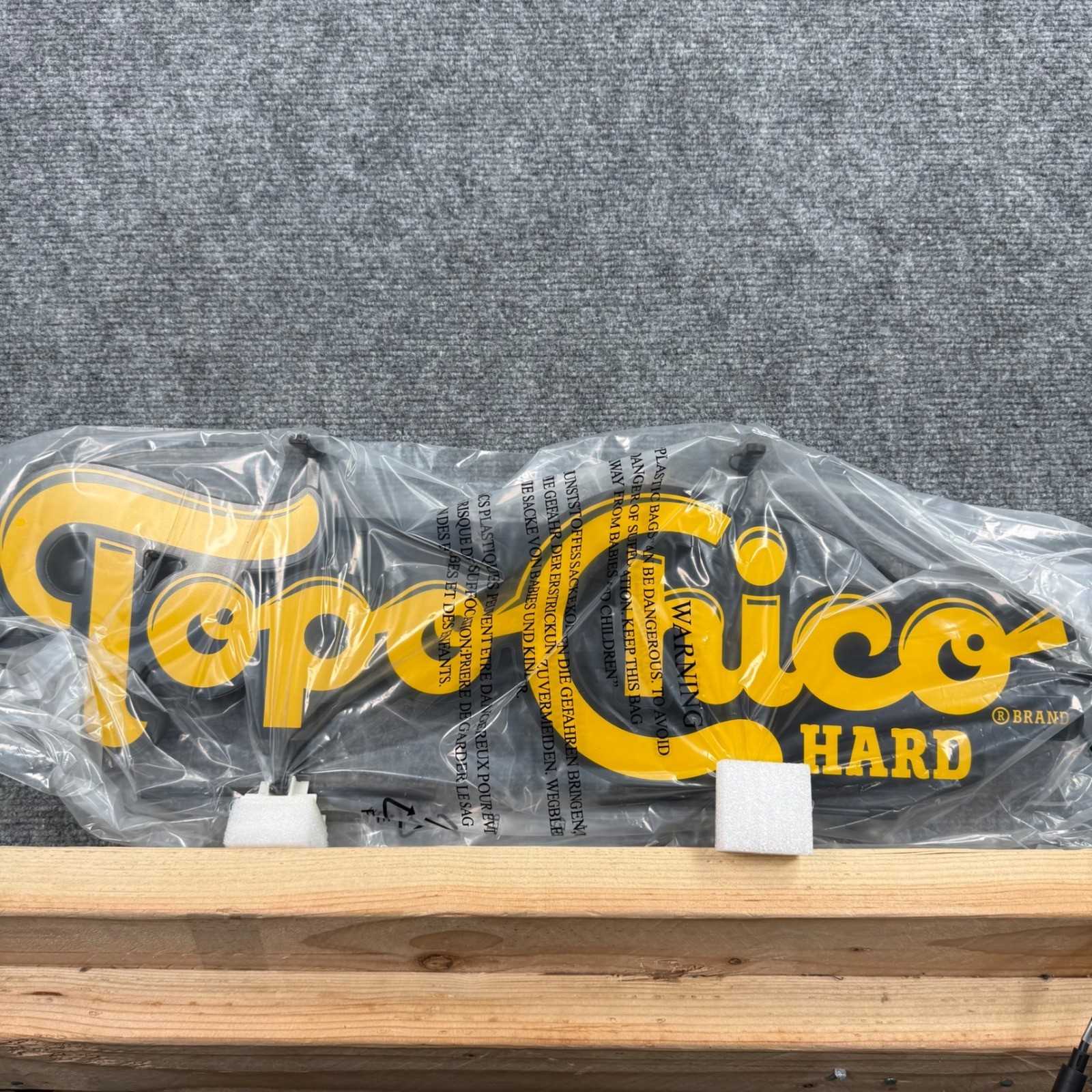 Topo Chico LED Sign OS Black Yellow Hard Seltzer Bar Decor NEW with box