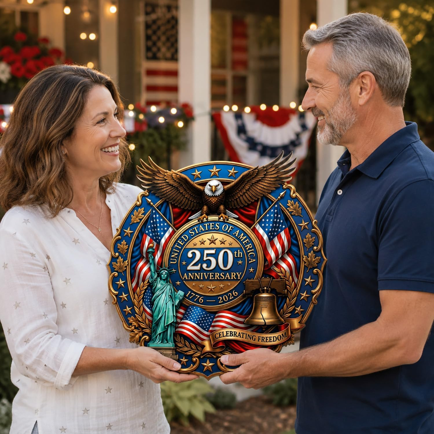 250Th Anniversary Decorations for Home, Patriotic Door Sign, America 250Th Birth