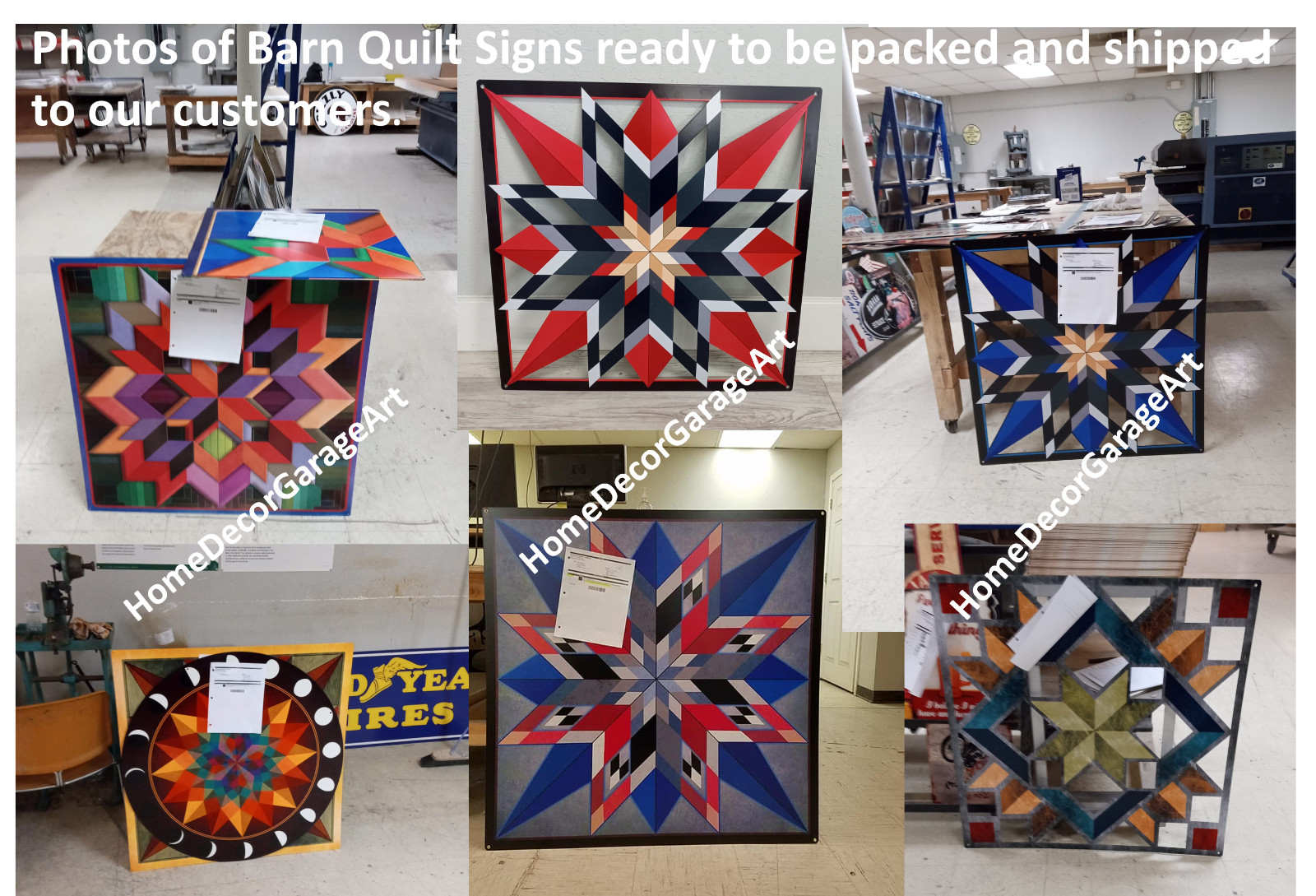 Amish Barn Art Quilt Metal Sign, Multi Dahlia Pinwheel, Dutch Amish Design