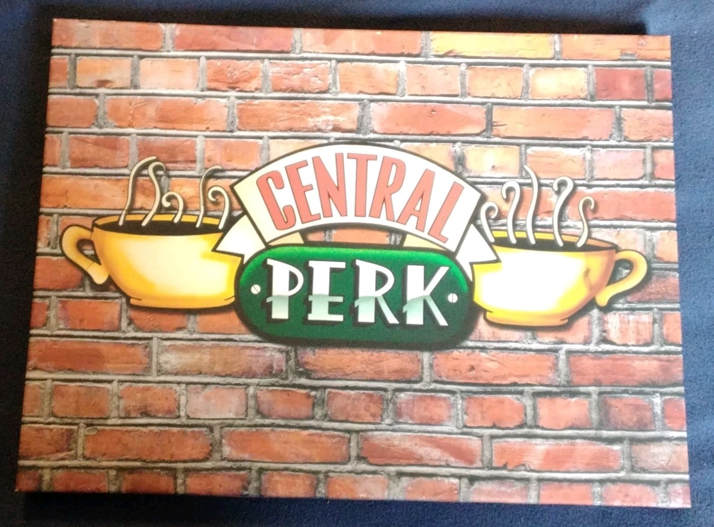 Friends Central Perk Brick Wall Canvas & Wood Rectangle Wall Mounted Plaque