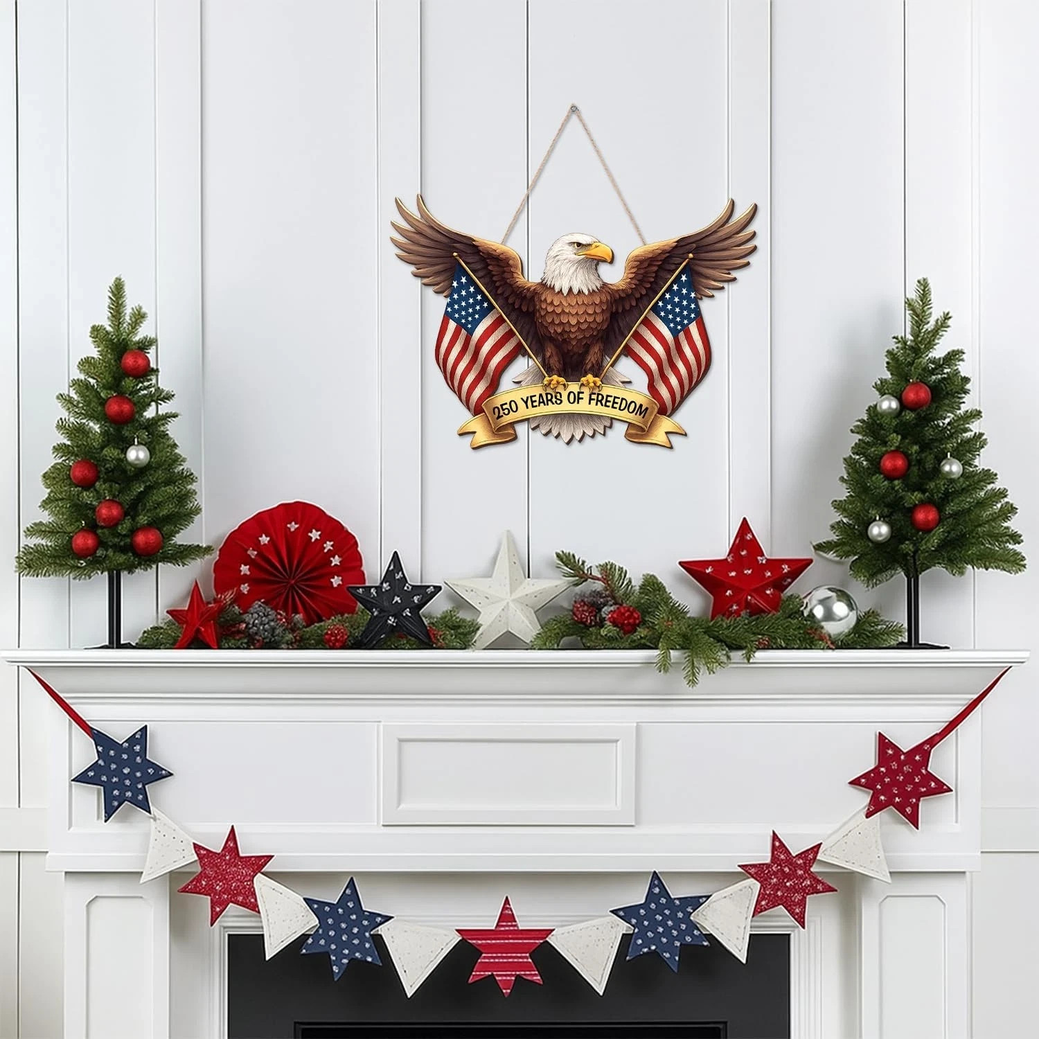 250 Anniversary 4Th of July Door Sign America Eagle 1776-2026 250 Years of Freed