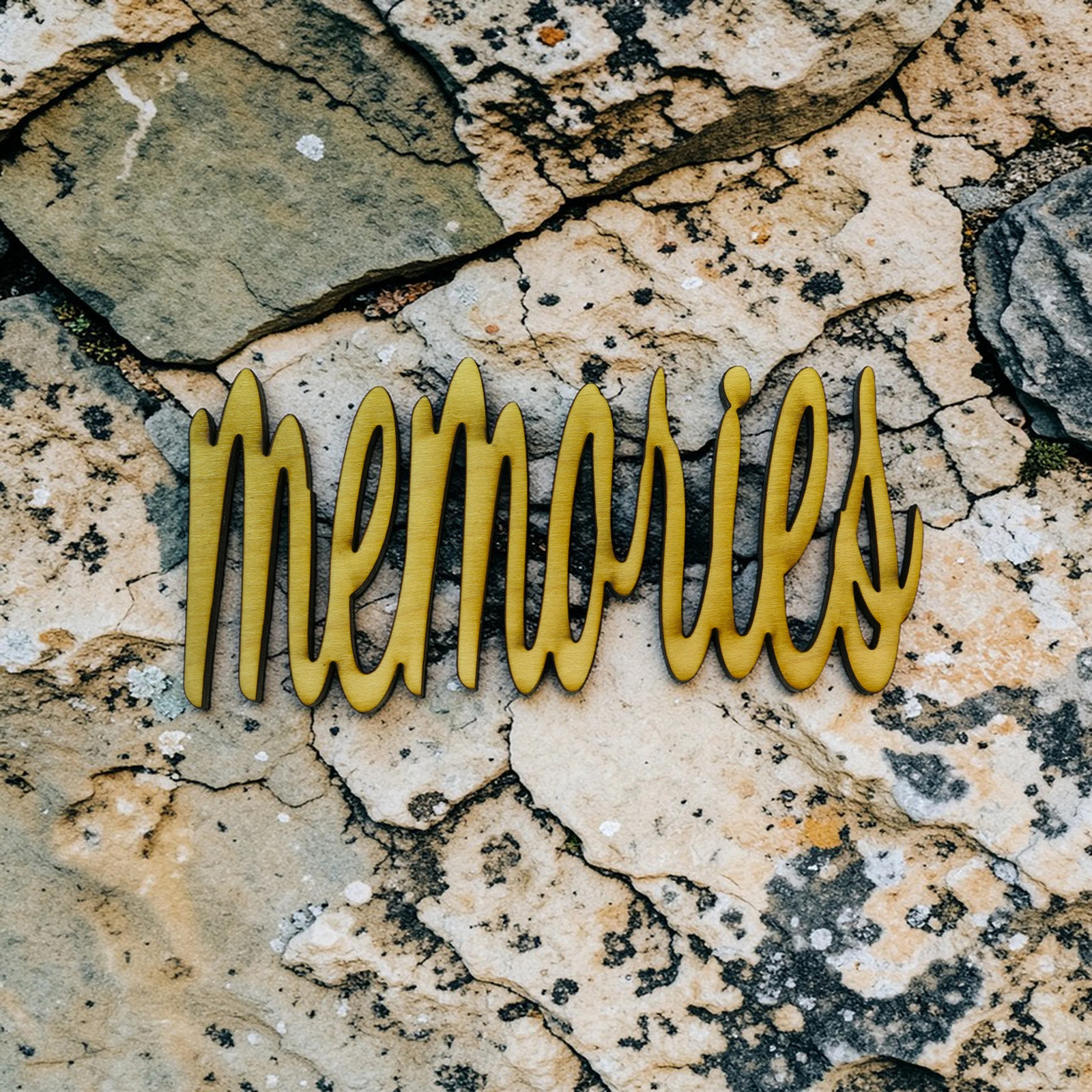 Signs – blessed family faith memories – All 4 – Raw Wood