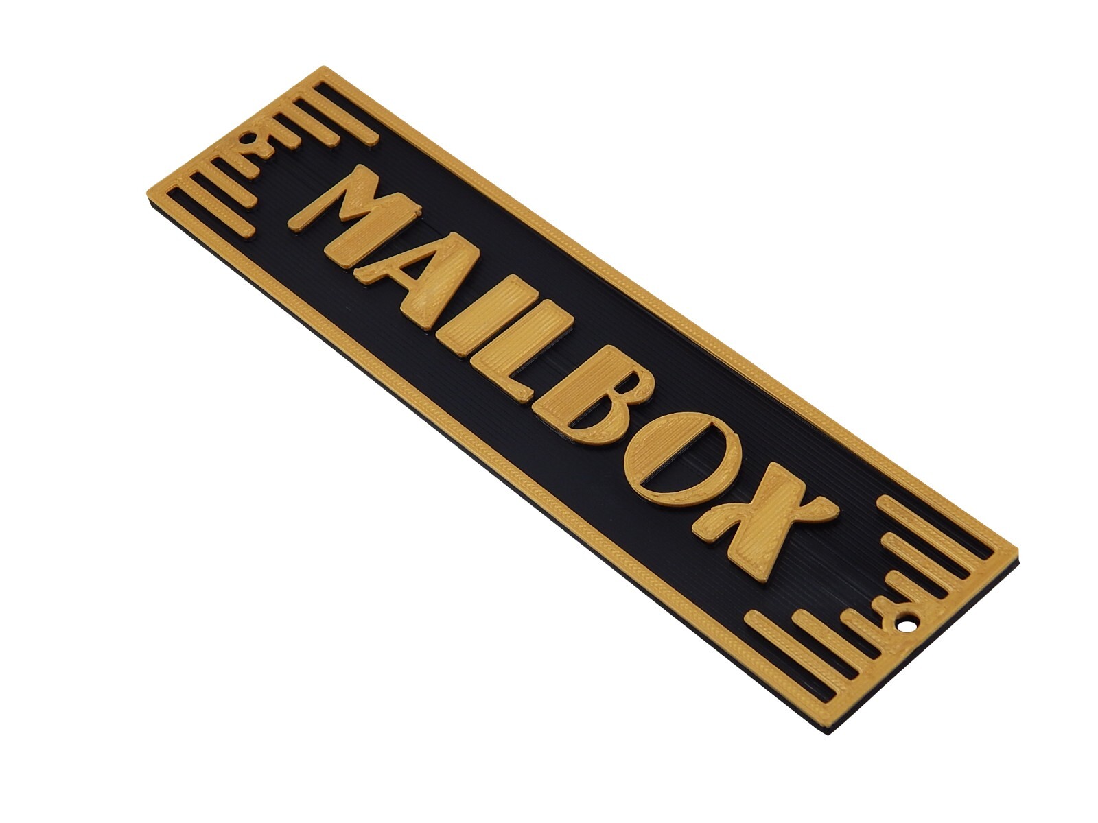Plastic Mailbox Mail Box Art Deco Style Sign Office or Home Décor Wall Plaque