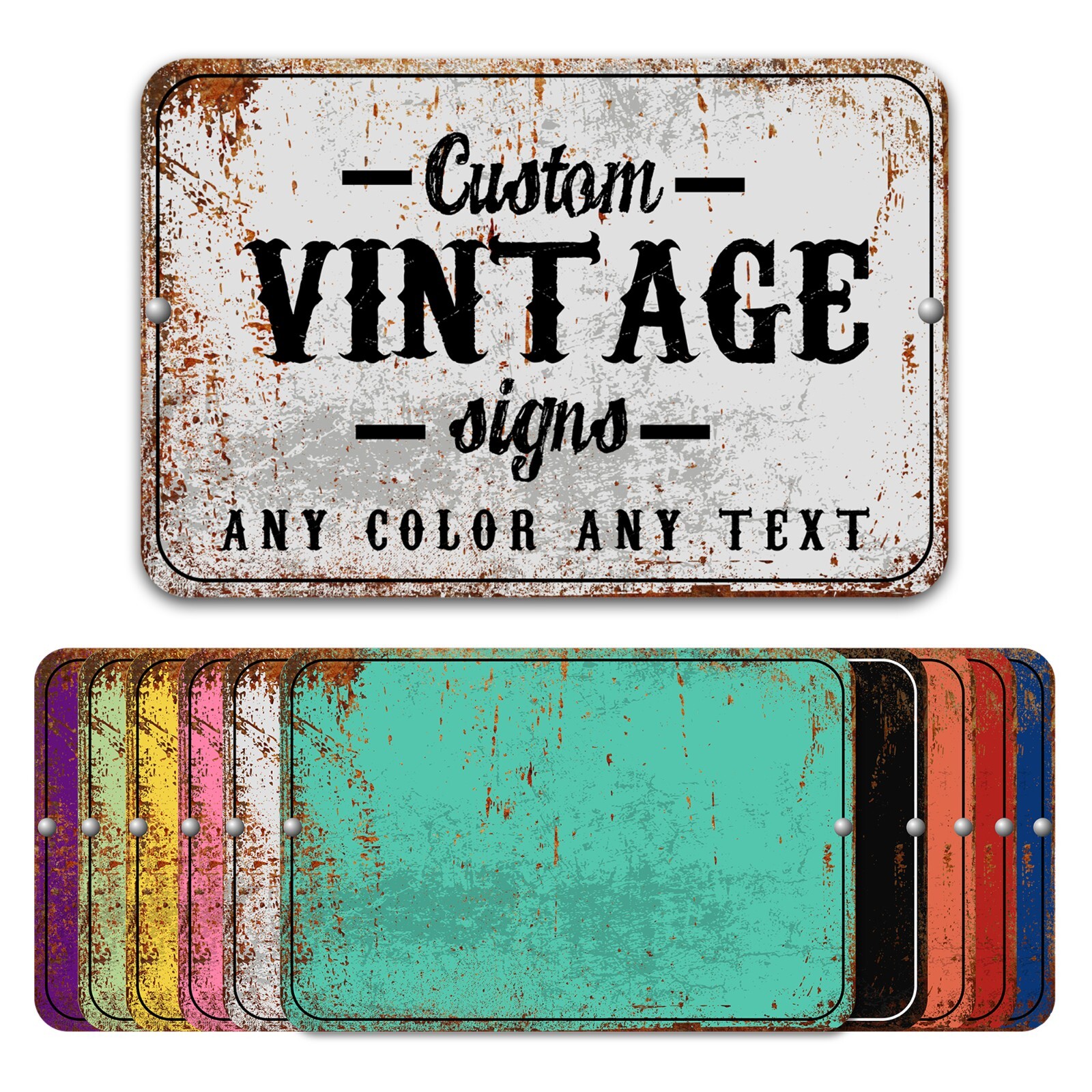 Customized With Your Custom Text New Personalized Aluminum Metal Sign 8 x 12″